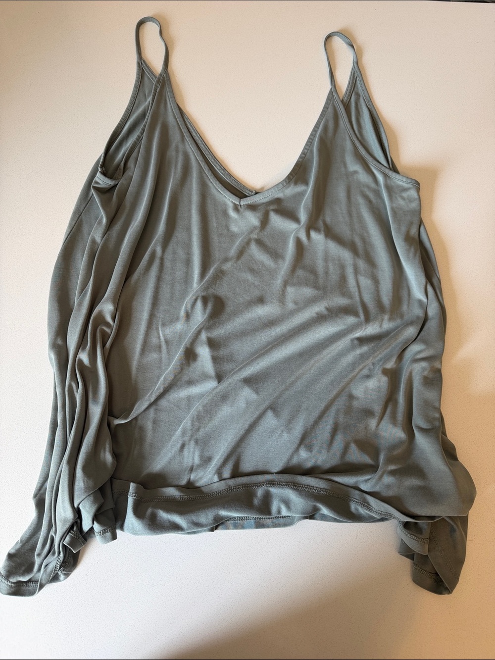 Women’s Lightweight V-Neck Camisole Tank Top - Sage Green